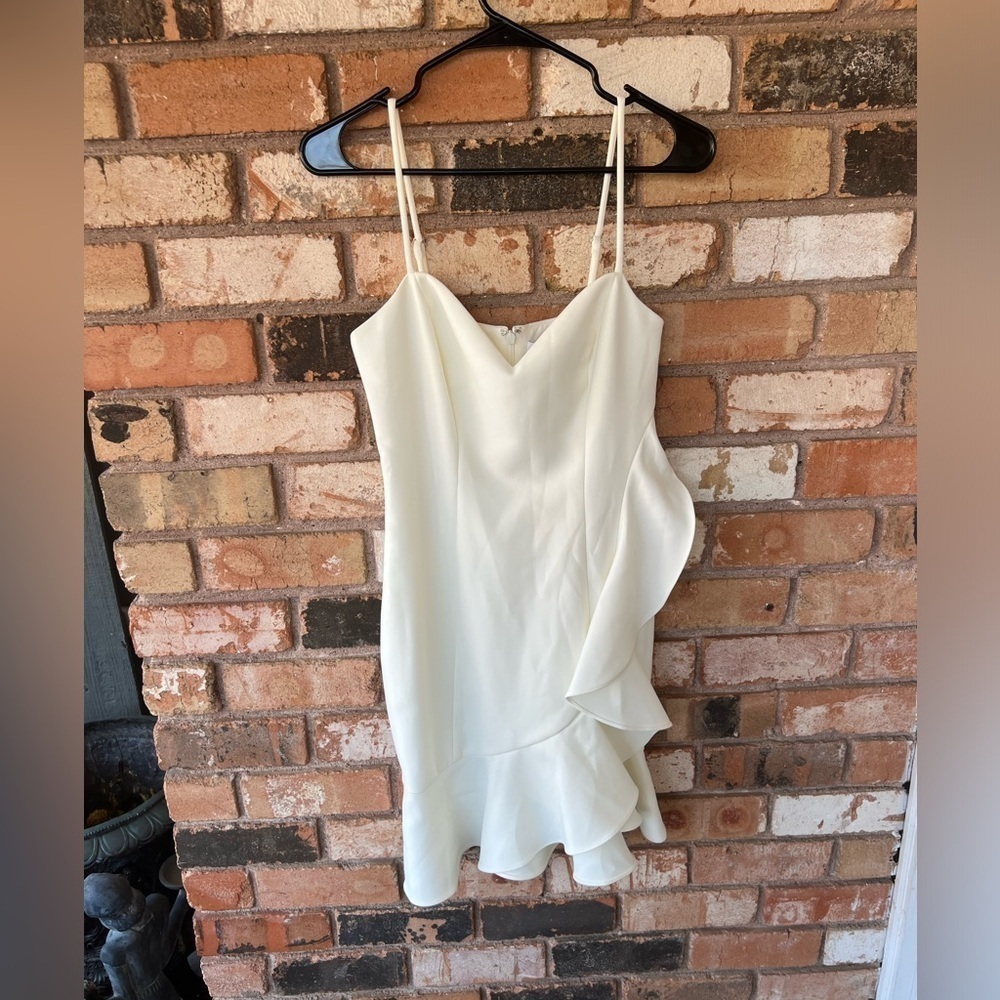 Likely White Ruffle Mini Dress - Picture 3 of 11